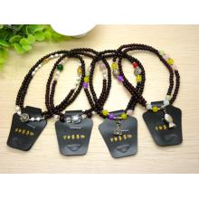 天然黑玛瑙佛珠水晶多层多圈情侣手链挂链念珠男女款