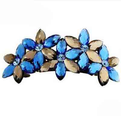 韩国手工马尾弹簧夹发夹头饰水钻水晶顶夹一字夹子