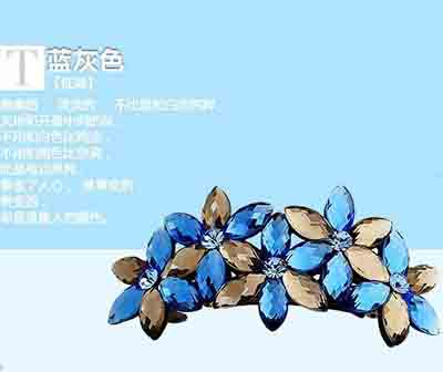 韩国手工马尾弹簧夹发夹头饰水钻水晶顶夹一字夹子