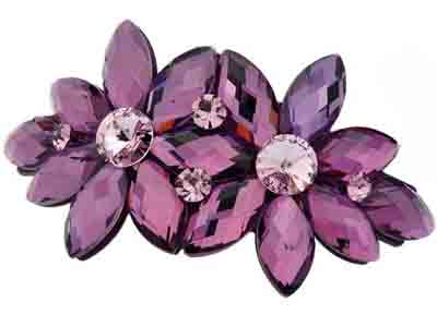 韩国手工马尾弹簧夹发夹头饰水钻水晶顶夹一字夹子