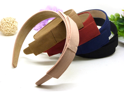 韩版压发头箍 简单发卡 绒布发饰	