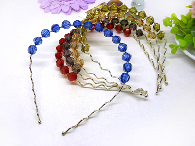 韩版发卡女细款发箍爆闪宝石金色头箍夸张套装批发饰品发 