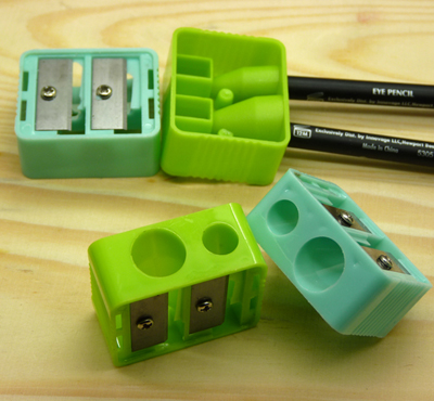 双孔铅笔刨削笔器 眉笔刀 两孔笔刨