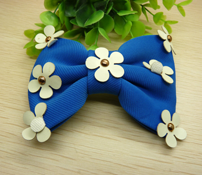 热销韩版发饰时尚布艺蝴蝶结弹簧夹发饰	