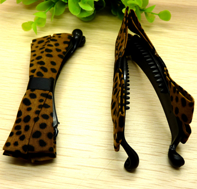 布艺豹纹香蕉夹