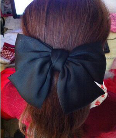 丝绸贡缎发夹头饰顶夹发卡马尾弹簧夹