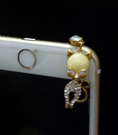 韩版合金水钻混款手机防尘塞通用