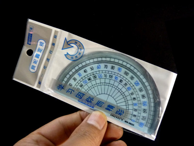 10cm塑料透明量角器