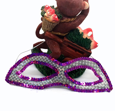 猫王佩戴面具 亮片面具 儿童卡通面具 晚会表演面具	