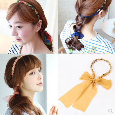 爆款发饰韩国链条复古头箍头带发绳