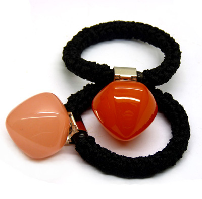 （1）买贵5倍退款韩国发饰树脂可爱果冻色方块发圈弹力皮筋	