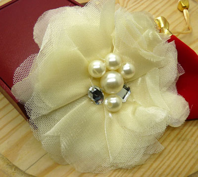 合金布花BB夹 胸花饰品	