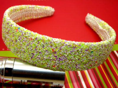 米珠水晶发卡串珠发箍头箍饰品发夹发饰	