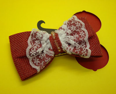 新款热卖布艺蝴蝶结发夹 弹簧夹厂家批发