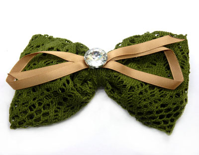 新款热卖布艺蝴蝶结发夹 弹簧夹厂家批发