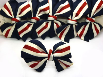 新款热卖布艺蝴蝶结发夹 弹簧夹厂家批发