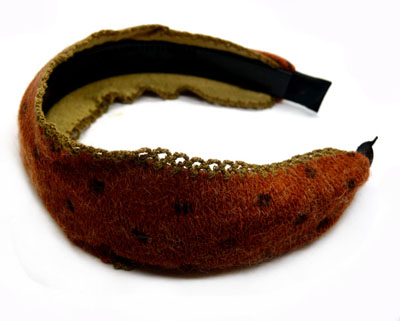 布艺绒布百搭 宽边发箍斑点发饰