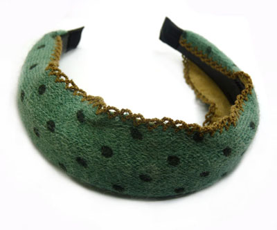 布艺绒布百搭 宽边发箍斑点发饰