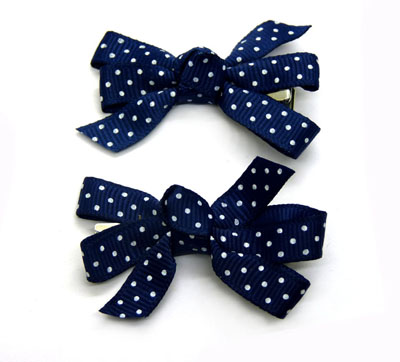 一对装新款儿童蝴蝶结彩色发夹