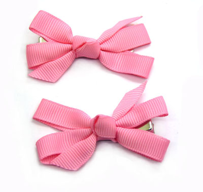 一对装新款儿童蝴蝶结彩色发夹