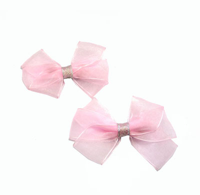 一对装 供应韩版时尚布艺蝴蝶结发夹发饰