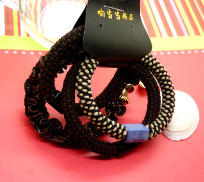 4支装韩国高弹力粗皮筋发绳