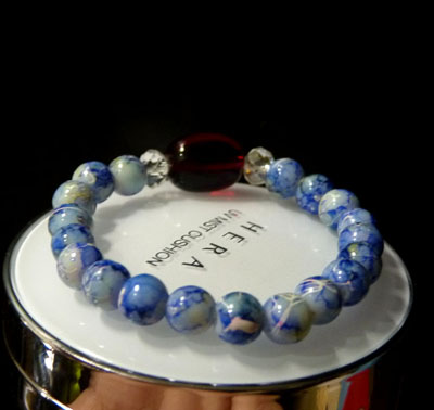 裂纹美人鱼眼泪水滴手链