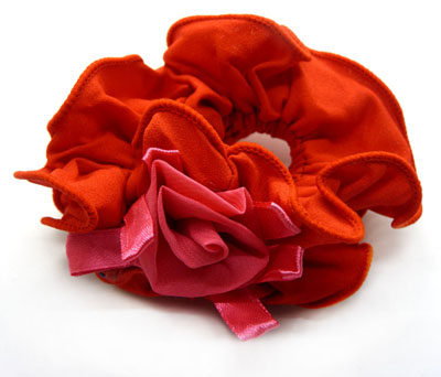 双层布艺雪纺发圈头绳皮筋