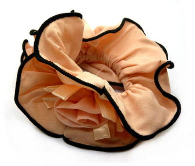 双层布艺雪纺发圈头绳皮筋