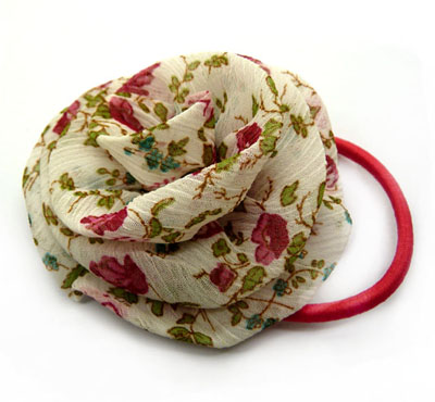 多色雪纺花朵童头绳 发圈 头花