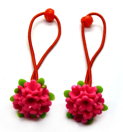 一对亚克力糖果色果冻球发圈 米奇球球头绳 混款发绳皮筋