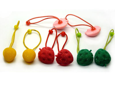 一对亚克力糖果色果冻球发圈 米奇球球头绳 混款发绳皮筋