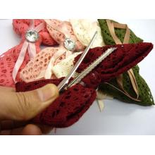 新款热卖布艺蝴蝶结发夹 弹簧夹厂家批发