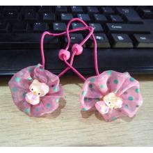 小女孩 发扎 公仔彩色AB点点卡通皮筋