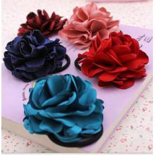 时尚百搭布艺发饰仿真花朵皮筋