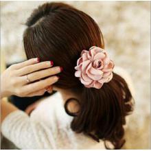 时尚百搭布艺发饰仿真花朵皮筋