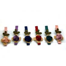 新款布艺花朵发夹压夹