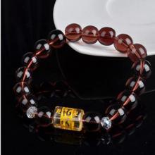 厂家供应10mm 玻璃仿玛瑙手链 六字真言手串