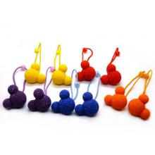 一对亚克力糖果色果冻球发圈 米奇球球头绳 混款发绳皮筋