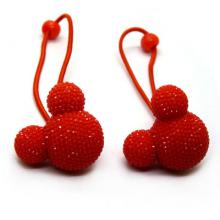 一对亚克力糖果色果冻球发圈 米奇球球头绳 混款发绳皮筋