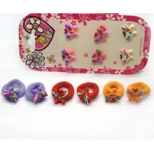 6只装卡通 塑胶 头扣 皮筋 发圈