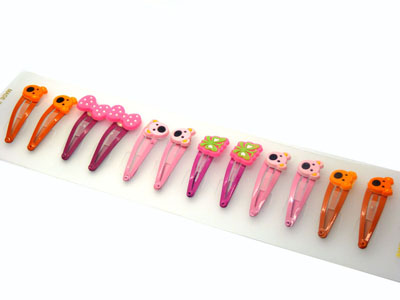 一对BB边夹发饰儿童发饰宝宝对夹公仔塑胶发夹